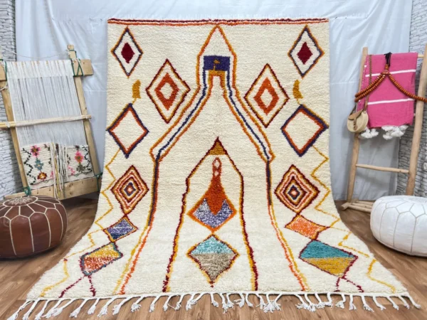 authentic beni ourain rug (91x305 cm)